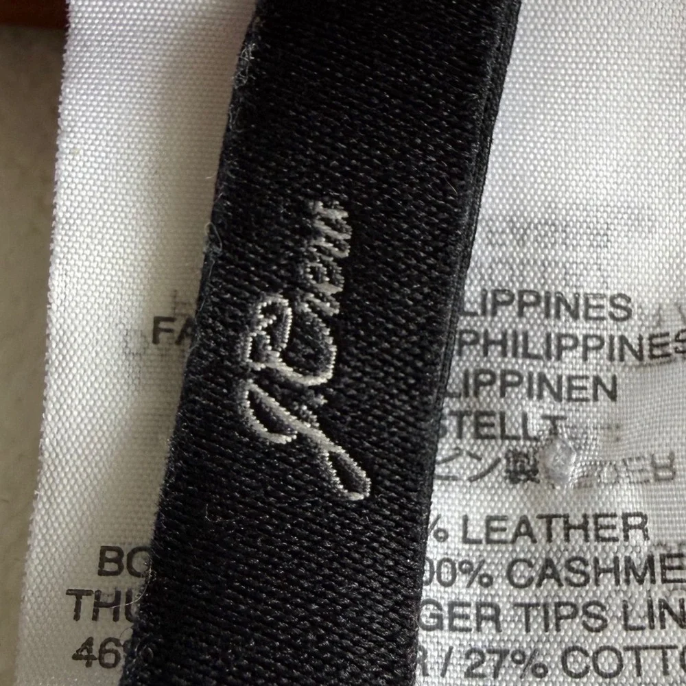 J Crew Womens Gloves‎ Leather Shell Cashmere Lining Small Cognac Tech Touch